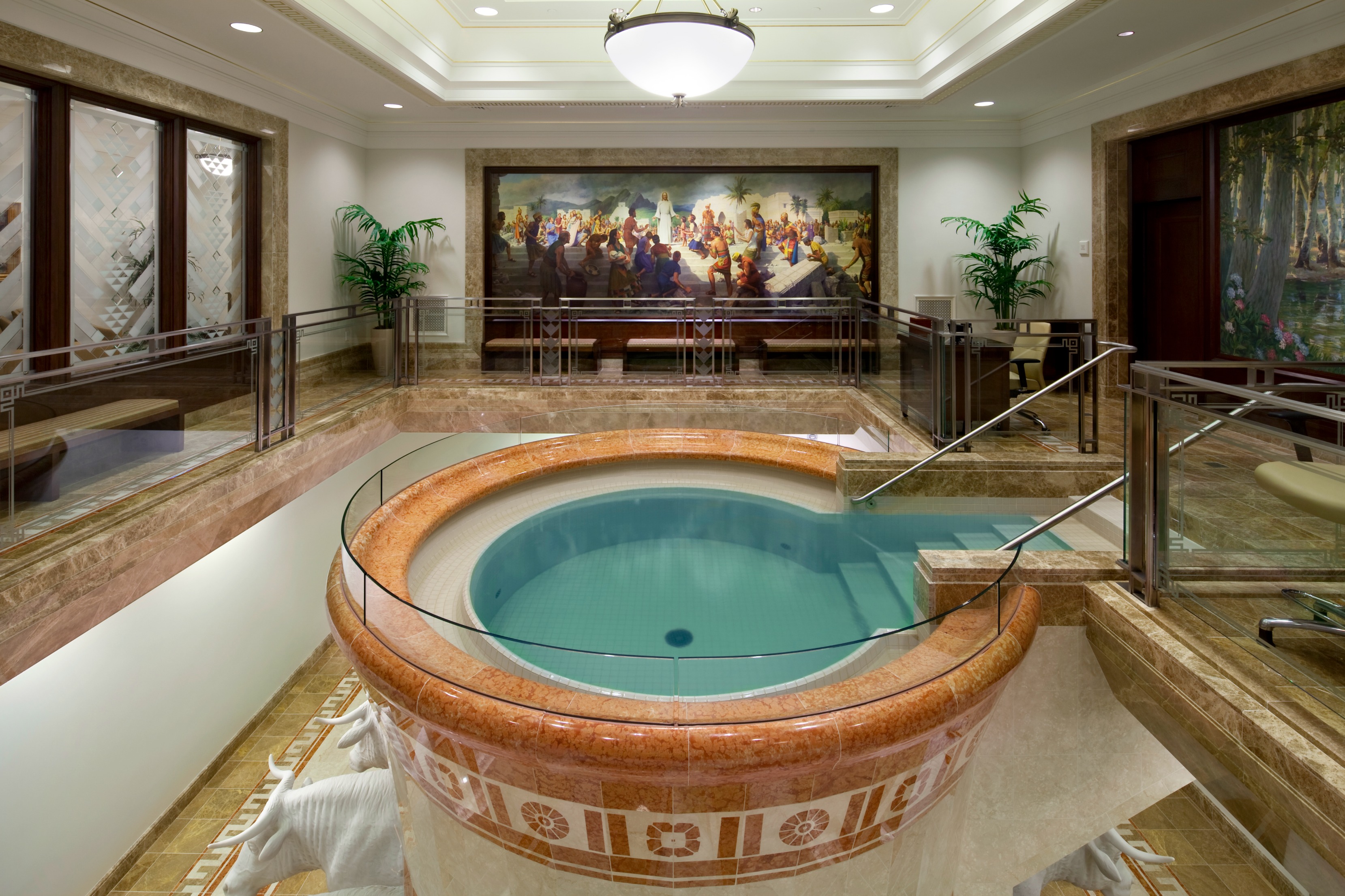 Mormon Temple baptismal font