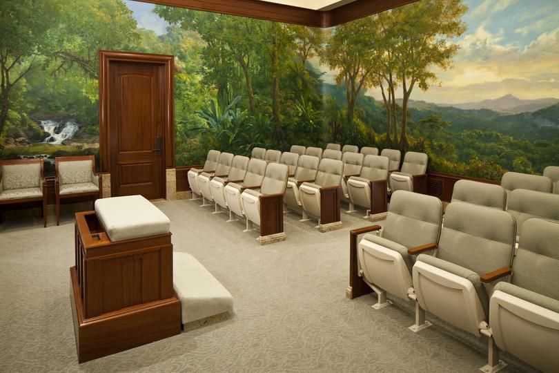 Mormon Temple endowment ordinance room