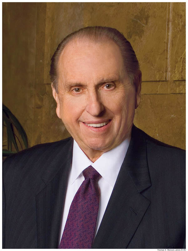 A portrait photo of the Mormon Prophet, Thomas S. Monson.