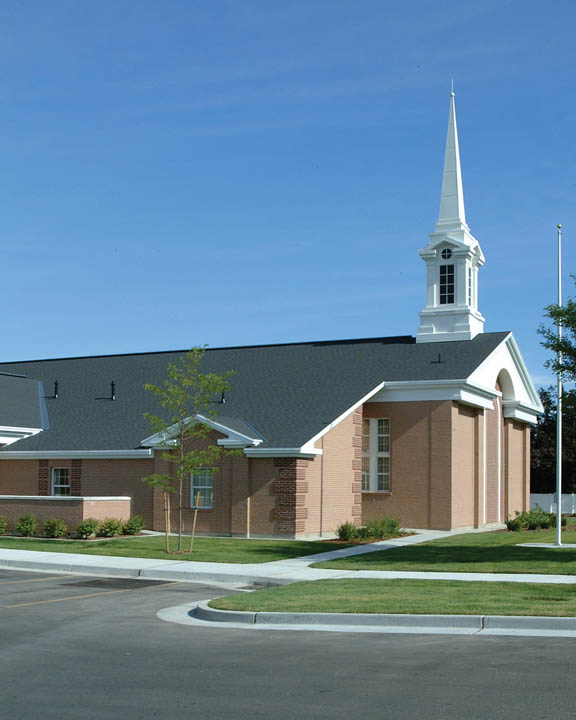 Mormon Church A photo of a Mormon meetinghouse.
