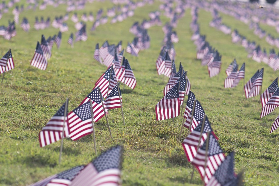 American flags