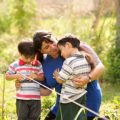 A mother's garden grows one child at a time.