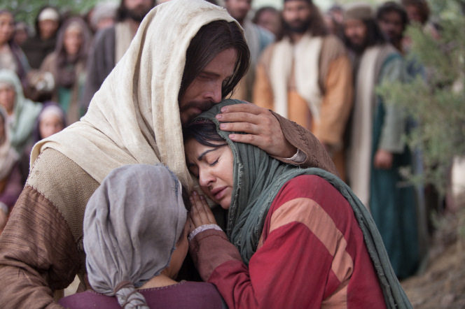 Jesus Christ comforting Mary and Martha.